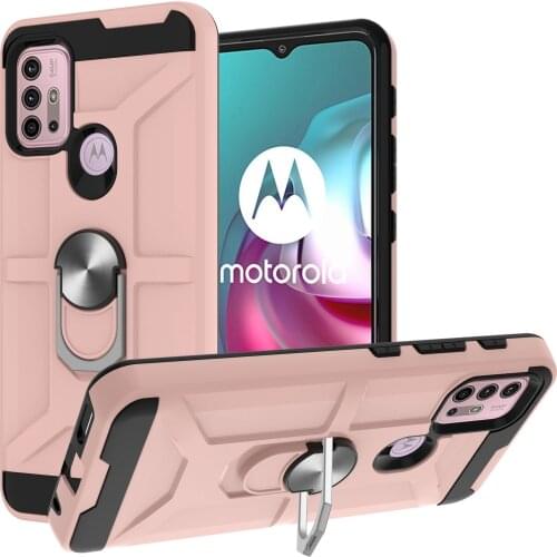 Magnetic Metal Ring Stand Holder Armor Shockproof Case For Motorola Moto G30 G10 Soft TPU Bumper Hard PC Protective Back Cover