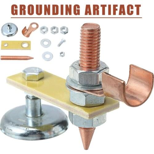 Magnetic Welding Clamp Support Ground Welding Magnetic Suction Head Safety Wire Holder With Copper Tail Welding Equipment