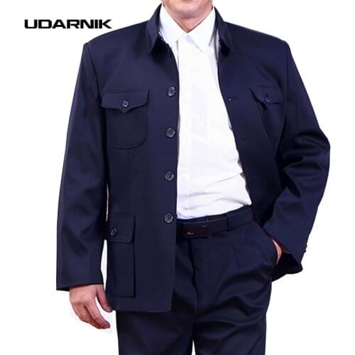 Men Single Breasted Mao Jacket Chinese Vintage Tunic Blazer Coat Zhongshan Slim Fit New 058-096