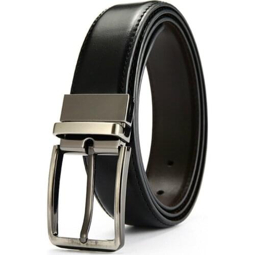 Peikong New Fashion Mens Genuine Leather Belts Designer Belt For Man Pin Buckle With Leather Strap Business Dress Male Belts