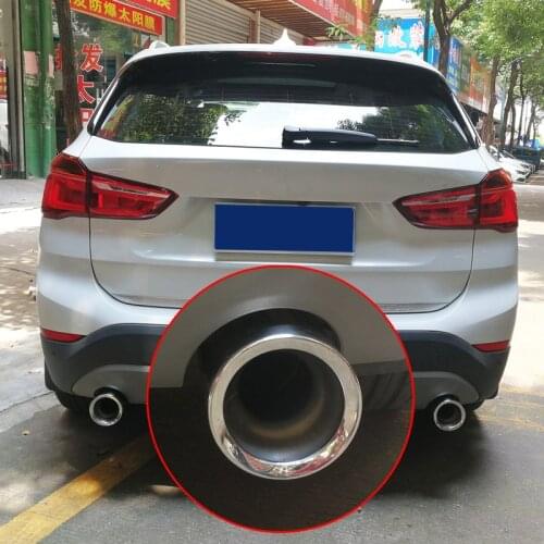 Blue Black Car Muffler End Pipe Stainless Steel Exhaust Tips for BMW X1 2016 2017 2018 2019 Styling Part