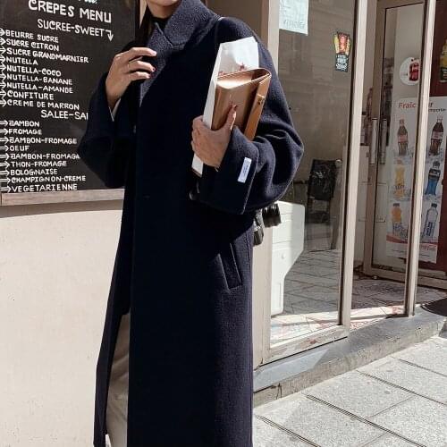Young 21 new cashmere coat women double-sided woolen mid-length woolen coat