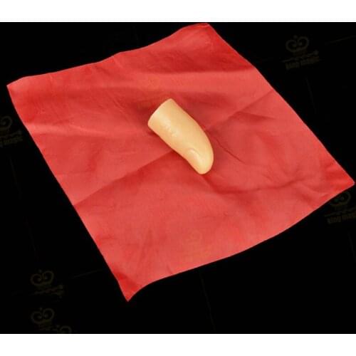 New Magic Tricks Silk Vanishing Magic Thumb Tips + Red Silk Magic Props Childrens magic toys Easy to do