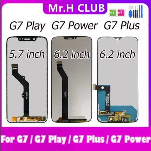 NEW LCD For Motorola Moto G7 Play XT1952 G7 XT1962 G7 Power G7 Plus LCD Display Touch Screen Panel Digitizer Assembly Free Tool