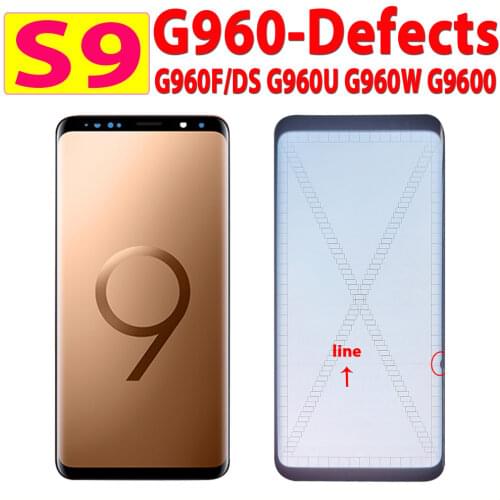 SUPER AMOLED For Samsung Galaxy S9 G960F G960U G9600 LCD Touch Screen Digitizer Display Dead Pixels Have Burn And Line And Dot