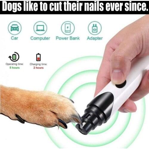 Rechargeable Pet Nail Grinder Dog Nail Clippers Painless USB Electric Cat Paws Nail Cutter Grooming Trimmer File Dropshipping