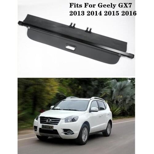 High Qualit Car Rear Trunk Cargo Cover Security Shield Screen shade Fits For Geely GX7 2013 2014 2015 2016(black, beige)