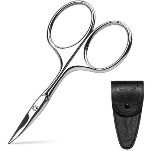 Shearer Manicure Precision Professional Stainless Steel Eyebrow Eyelash Hair Remover Trimmed Tool Eyebrow Scissors Curved Blad