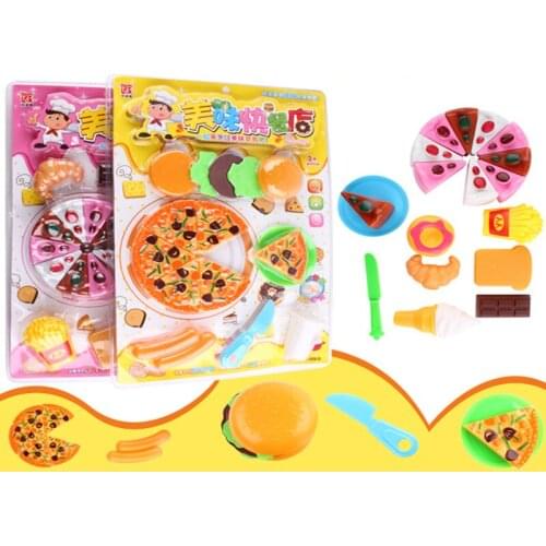 Pretend play children Kitchen toy Simulated Cake pizza Dessert DIY Scene simulation parent-child interaction children Gifts