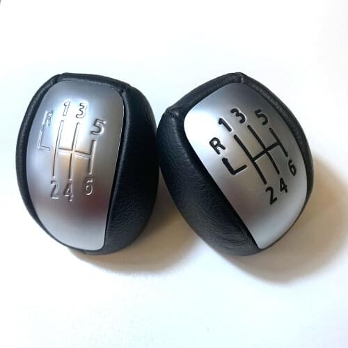 Manual 6 Speed Head Gear Cover Shift Lever Stick Leather Gear Shift Knob For Renault Laguna III MK3 2007-2015