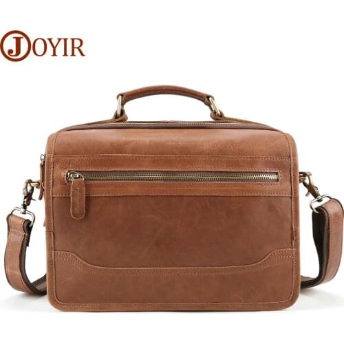 JOYIR Messenger Bag Mens Shoulder Bags Genuine Leather Busniess Crossbody Bags for Men Male Casual Leather Handbag