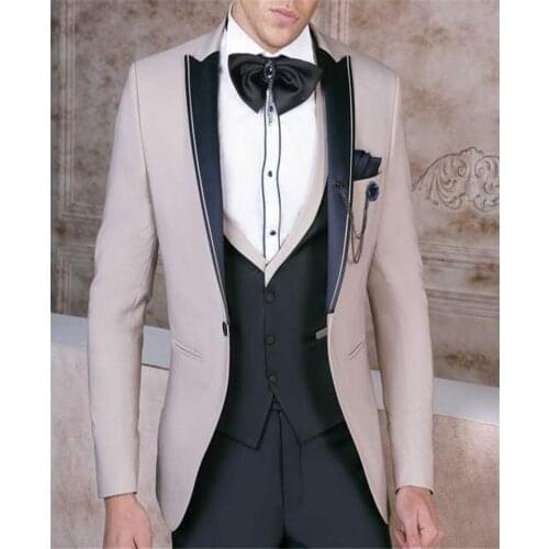 3 Pieces Wedding Tuxedo for Man Mens Suits with Pants for Wedding Italian Costume Suit for Men Groom Suits Tuxedos