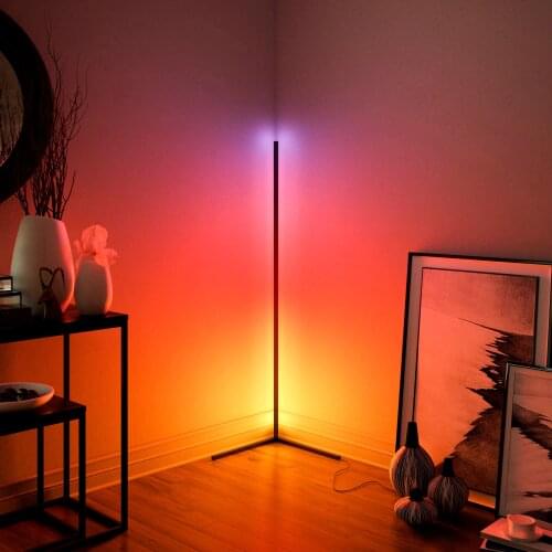 Minimalism LED Corner Floor Lamps Colorful Indoor Lighting Living Room Decoration Floor Light Bedroom Bedside Standing Lamps