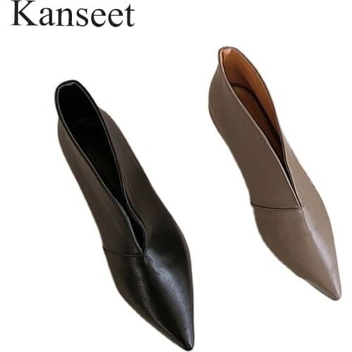 CIALISA Shoes Genuine Leather Pointed Toe Apricot Mid Heel Boot 2020 Fashion Special Design Slip On Fashion Women Ankle Boot