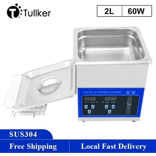 2L Ultrasonic Cleaner Bath Heated Jewelry Brush Glasses Manicure Stones Cutters Dental Razor Ultrasound Sonic Cleaner Degreasing