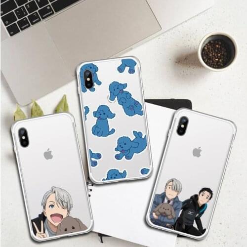 Yuri on Ice anime Anti-fall luxury Phone Case cover Transparent for iPhone 6 7 8 11 12 s mini pro X XS XR MAX Plus