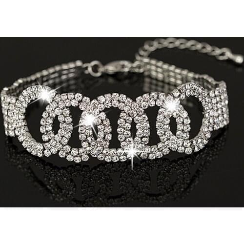 Own factory made Bracelete Pulseiras Austrian Crystal Womens Bracelet Jewelry Fashion Wedding Bracelets Accessories B014