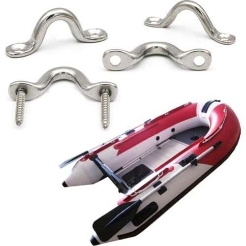 10Pcs M5 304 Stainless Steel Pad Eye Strap for Boat Door Handle Pull Door Hardware Knob Handle