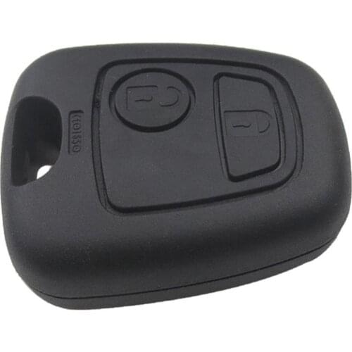 2 Buttons Remote Car Key Fob Case Cover Uncut Blade for Peugeot 206 307 407