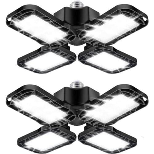 2-Pack LED Garage Light Led Shop Light 4000LM Garage Lights And 4 Adjustable Panels Shop Light For Barn Garage And Attic