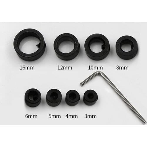8pcs 3-16mm Woodworking Drill Locator Drill Bit Depth Stop Collars Ring Positioner Drill Locator Wood Drill Bit
