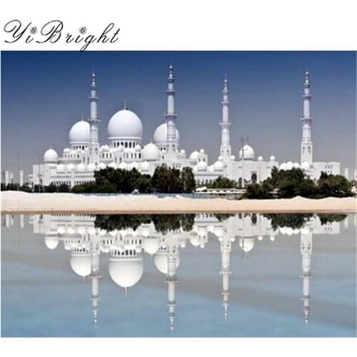Arrivals 5D Diamond Painting Cross Stitch Kul Sharif Mosque Needle DIY Religion Diamond Mosaic Embroidery Living Room Decor YI