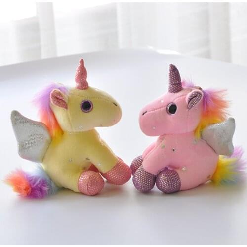 Angel Unicorn Plush Toy Backpack Anime Keychain Pendant Gift Baby Doll Fashion Jewelry Key Chains