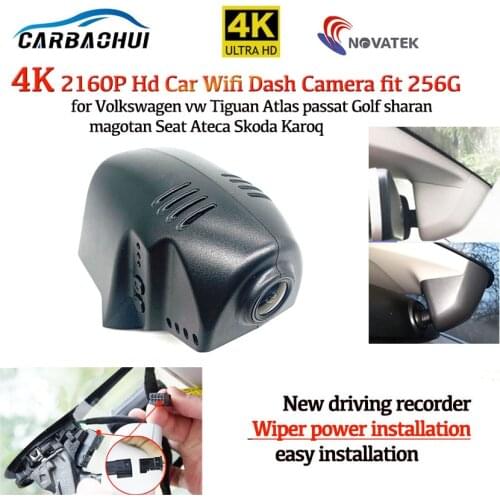 4K 2160P car driving recorder Dash Cam Camera for Volkswagen vw Tiguan Atlas passat Golf sharan magotan Seat Ateca Skoda Karoq