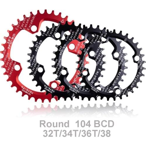 ZTTO 104BCD Round Narrow Wide Chainring MTB Single Speed Crank 32T/34T/36T/38T Chain ring Bicycle Chainwheel Mountain Bike Parts