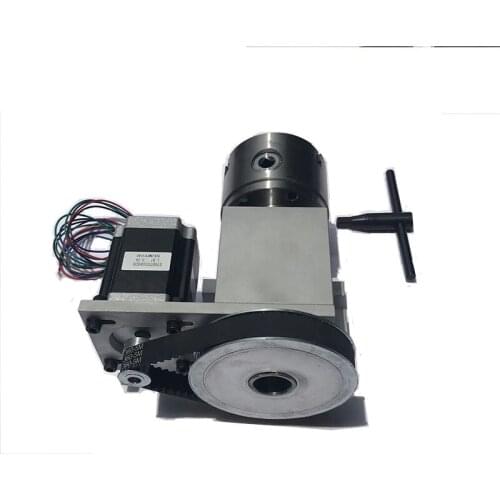 CNC rotating fourth axis 80/100 chuck three-dimensional circular engraving machine a axis 80 indexing head thimble tailstock