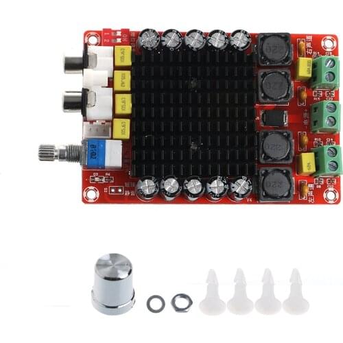 TDA7498 2x100W Digital Power Amplifier Board Class D Dual Audio Stereo DC 14-34V Level 4 gain DIY Home Theater System Speaker-34