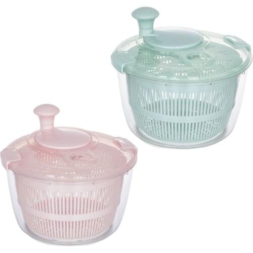 Vegetable and Fruit Drain Basket Dehydrator Multifunctional Household Dryer Basket Shake Plastic Kitchen Tool Spinner