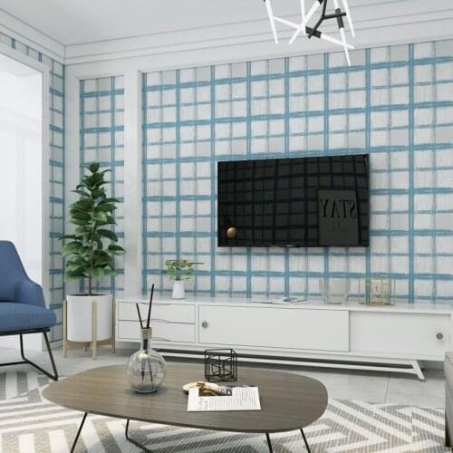 European thicken 3D Lattice texture wallpaper TV background wall embossing wall sticker home decoration paper Self-sticking