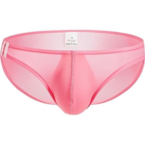 Mens Sexy Elastic Underwear Soft Convex Breathable Bodycon Translucid Briefs Ultra Thin Fashion Comfortable Homme Underwear