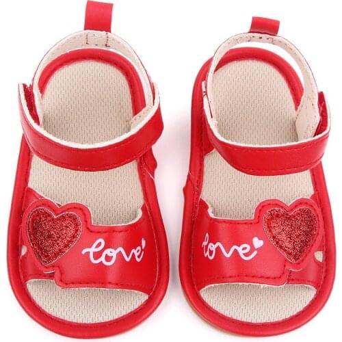 Soft Baby Walking Sandals 2021 Summer Footwear First Walkers Casual Flat With Shoes 0-1 Year Old PU Leather Shoes for Girl