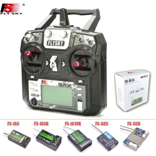 FLYSKY FS-i6X FS i6X 10CH 2.4GHz AFHDS 2A RC Transmitter With X6B iA6B A8S iA10B iA6 Receiver for RC FPV Racing Drone Airplane