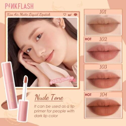 PINKFLASH 16 colors airy lip gloss blush dual-use lip glaze matte waterproof lasting Non-fading lip gloss makeup cosmetic TSLM2