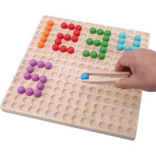 Early Educational Toys Wooden Puzzle Rainbow Multicolor Toy parent-child Interactive Game Kindergarten Teaching Material