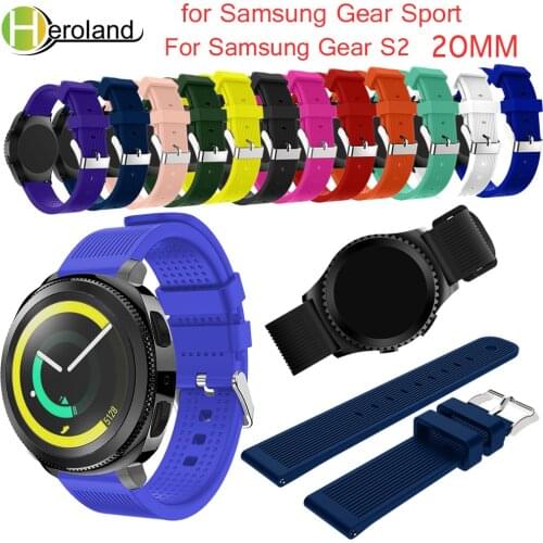 Watch band 2018 Sport Soft Silicone strap Replacement Wristband Wrist Strap For Samsung Gear Sport 20mm for Samsung Gear S2 band