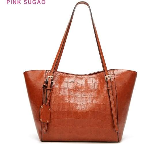 Pink Sugao women purse luxury handbags women bags designer leather shoulder bag tote bag purses and handbags high quality new
