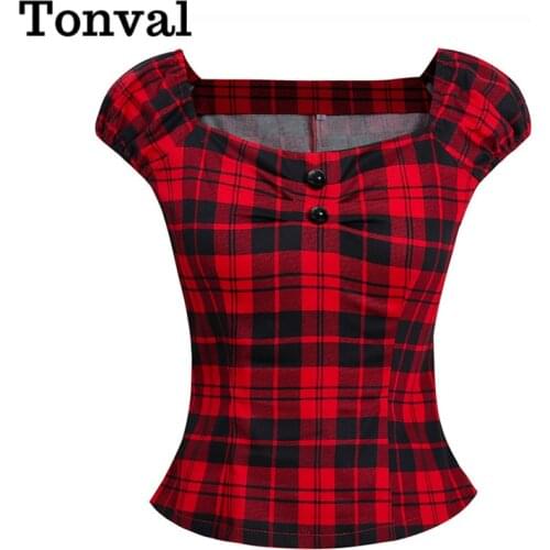 Красные блузки Tonval China At AliExpress