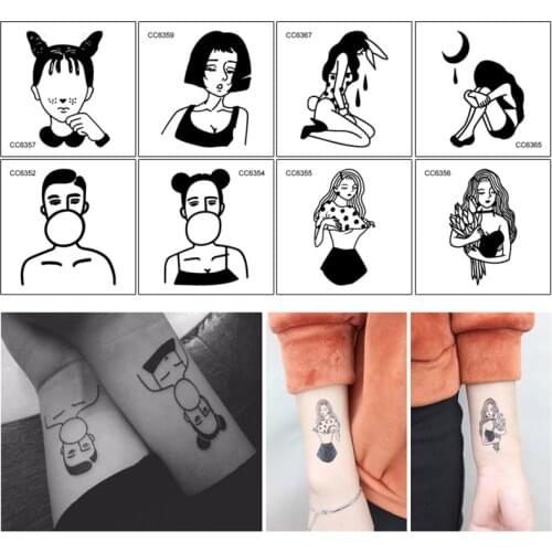 Waterproof temporary tattoos men stuff fake tattoo sleeves arm sex stickers body art for women 3d planet flower transfer sticker