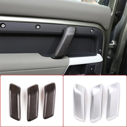 For Land Rover Defender 110 2020-21 Car Door Inner Handle Protection Cap Decoration Cover Stickers Interior Accessory(LHD & RHD)
