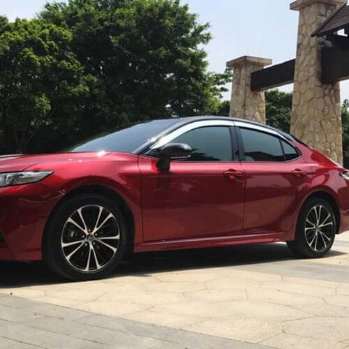 Brand New 1 Set Windows Chrome Vent Visors Rain Guard Sun Shield Deflectors For Toyota Camry 2018-2019