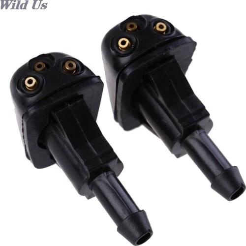 2Pcs Strong Wear Resistance Plastic High Quality Windshield Wiper Washer Spray Nozzle 1.57"x0.98"x0.59"