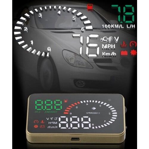 3 Inch X6 Ultra-clear Auto Car HUD Display with Speed/Engine Speed / Fuel Consumption/ Overspeed Alarm Function