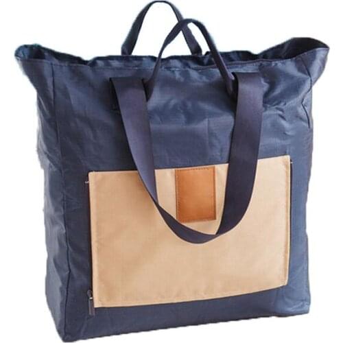 8PCS / LOT Portable Folding Shopping Bag Large Capacity One-Shoulder Shopping Bag Unisex Travel Luggage Storage Handbags