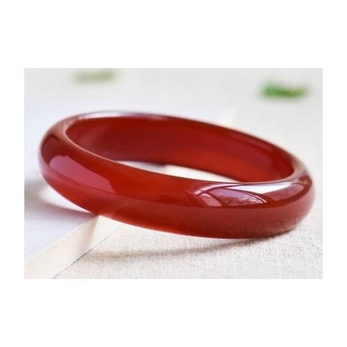 Free certificate Natural agate red 54-62mm bracelet Elegant princess bracelet Send mother girlfriend