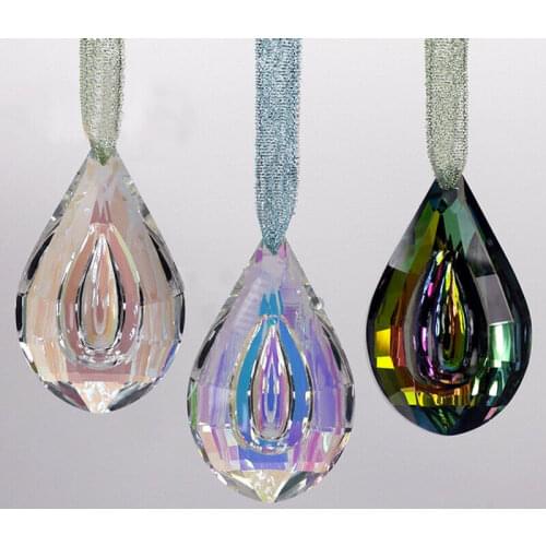 Camal 1PCS 76MM AB Colorful Rainbow Crystal Suncatcher Chandelier Lamp Prism Hanging Pendant FENGSHUI Home Party Decoration DIY