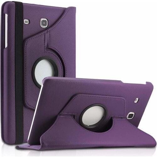 360 Degree Rotating PU Leather Flip Cover Case for Samsung Galaxy Tab E 8.0 32GB SM-T377 T375 T378 8" Tablet Case Screen Glass
